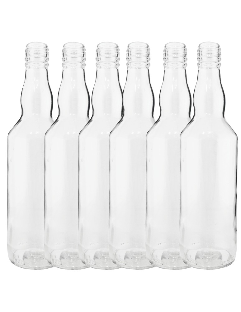Szklane butelki na alkohol - galoniki - Butelki 500 ml na sok nalewkę syrop tradycyjne fi28 6szt BEZ NAKRETEK - product MODO24.PL 2