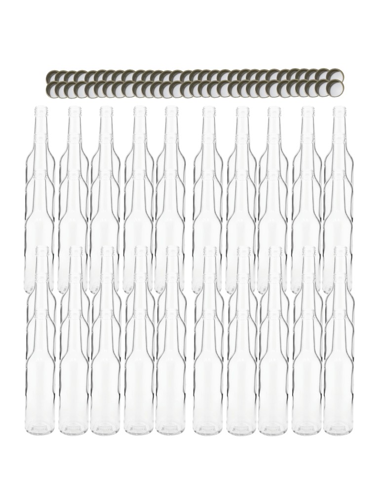 Szklane butelki na alkohol - galoniki - Butelki 330 ml na sok nalewkę syrop tradycyjne fi28 60szt NAKRĘTKI - product MODO24.PL 2