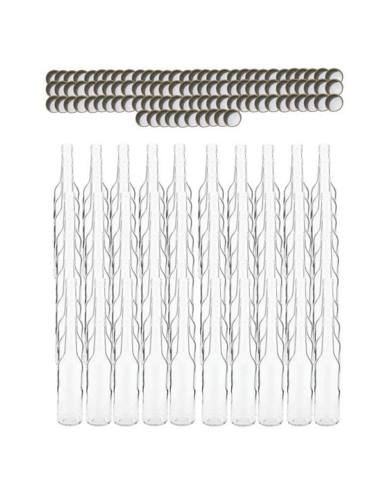 Szklane butelki na alkohol - galoniki - Butelki 330 ml na sok nalewkę syrop tradycyjne fi28 100szt NAKRĘTKI - product MODO24.PL 2