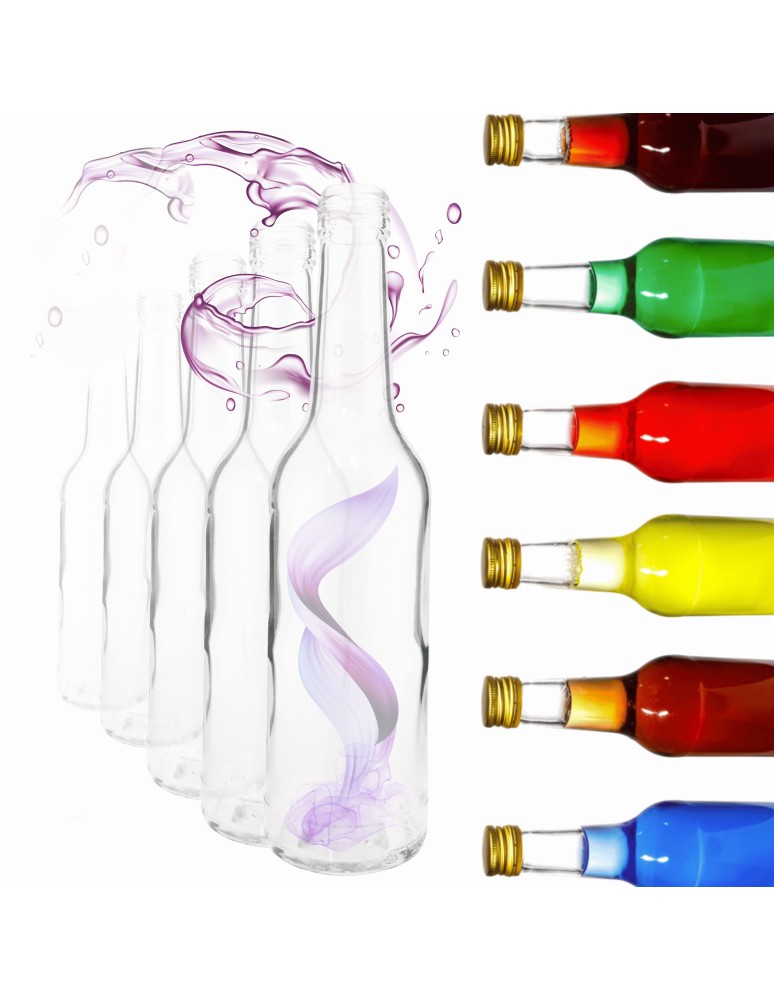 Szklane butelki na alkohol - galoniki - Butelki 330 ml na sok nalewkę syrop tradycyjne fi28 30szt BEZ NAKRETEK - produkt MODO24.PL 1