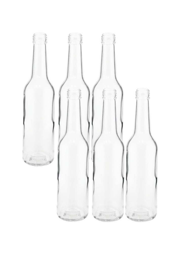 Szklane butelki na alkohol - galoniki - Butelki 330 ml na sok nalewkę syrop tradycyjne fi28 6szt BEZ NAKRETEK - product MODO24.PL 2