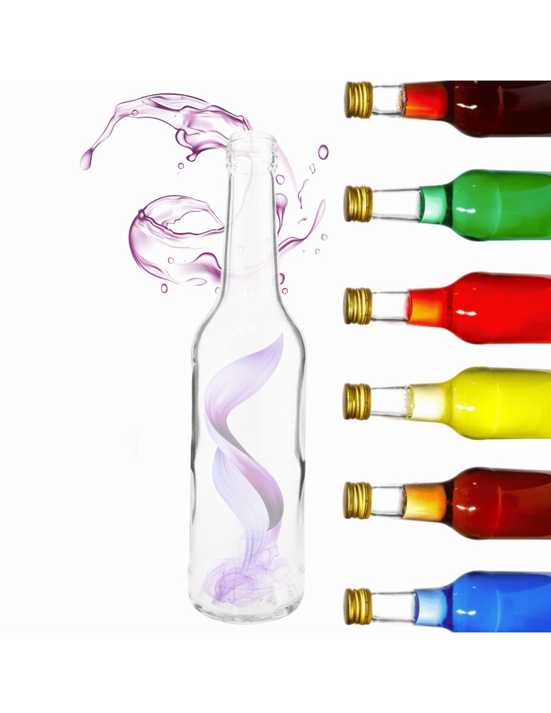 Szklane butelki na alkohol - galoniki - Butelka 330 ml na sok nalewkę nalewki syrop syropy fi28 1szt BEZ NAKRETKI - produkt MODO24.PL 1