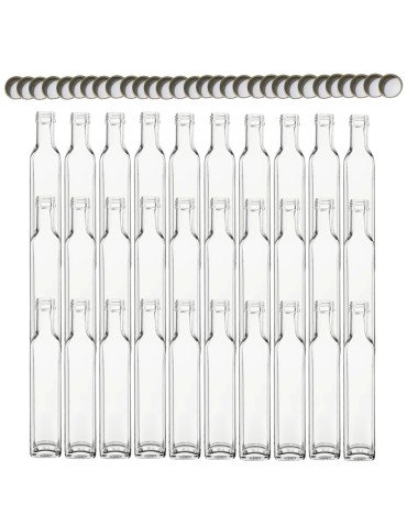 Butelki 250 ml maraski kwadratowe soki na olej oliwę fi31 30szt NAKRĘTKI - produkt 2