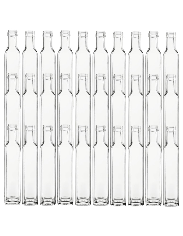 Szklane butelki na alkohol - galoniki - Butelki 250ml maraski kwadratowe soki na olej oliwę fi31 30szt BEZ NAKRETEK - product MODO24.PL 2