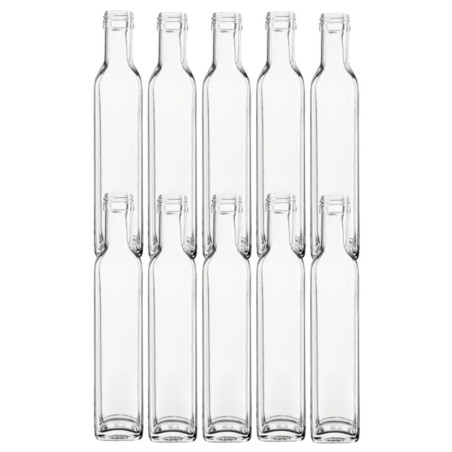 Butelki 250ml maraski kwadratowe soki na olej oliwę fi31 10szt BEZ NAKRETEK