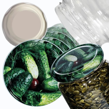 Zakrętki do słoików dekielki pokrywki nakrętki wieczka 82mm 30 szt WZÓR O