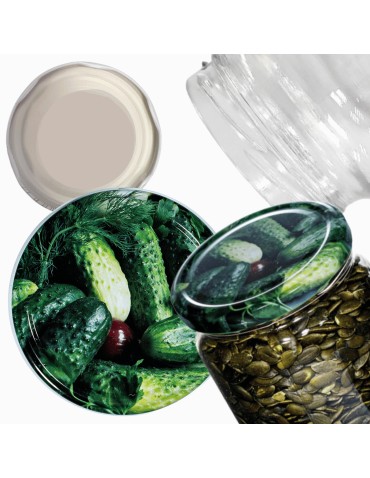 Słoiki i butelki - Zakrętka do słoika dekiel pokrywka nakrętka wieczko wieko 82mm 1 szt WZÓR O - produkt 1