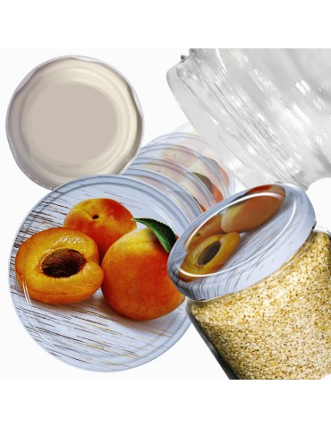 Słoiki i butelki - Zakrętki do słoików dekielki pokrywki nakrętki wieczka 82mm 10 szt WZÓR N - produkt 1