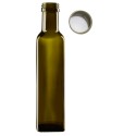 Butelka 250 ml maraska kwadratowa zielona na olej oliwę fi31 1szt NAKRĘTKA