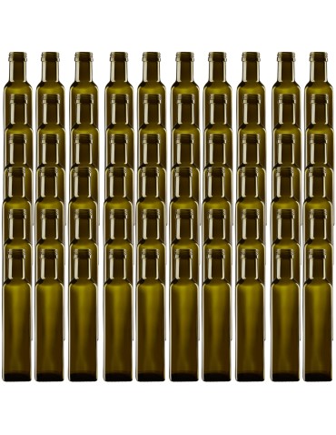 Butelki 250 ml maraski kwadratowe zielone oliwa fi31 60szt BEZ NAKRETEK - produkt 2