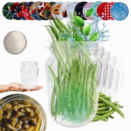 Słoiki 720ml 0,7l soki ogórki papryka fasolka kompot 60kpl zakrętki 82mm