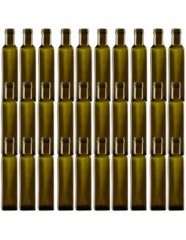 Butelki 250 ml maraski kwadratowe zielone oliwa fi31 30szt BEZ NAKRETEK - produkt 2