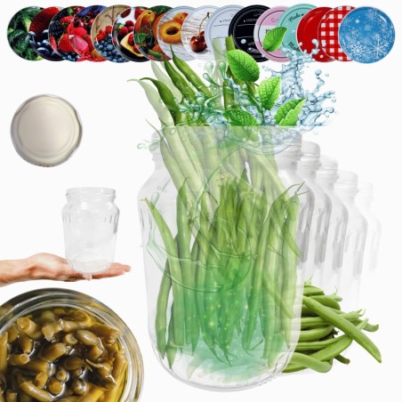 Słoiki 720ml 0,7l soki ogórki papryka fasolka kompot 30kpl zakrętki 82mm