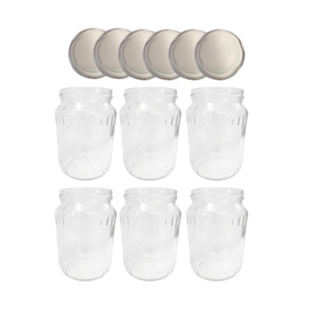 Słoiki 720ml 0,7l soki ogórki papryka kompot 6kompletów zakrętki 82mm PZH