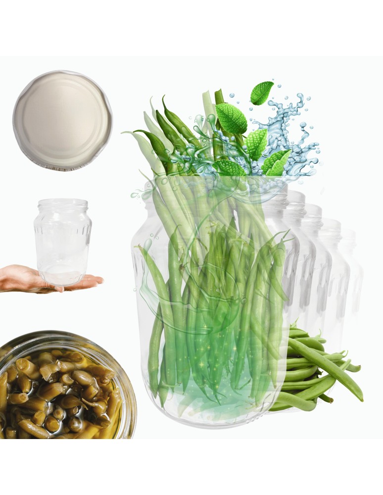Słoiki - Słoiki 720ml 0,7l soki ogórki papryka fasolka papryka kompot 30sztuk 82mm - produkt MODO24.PL 1