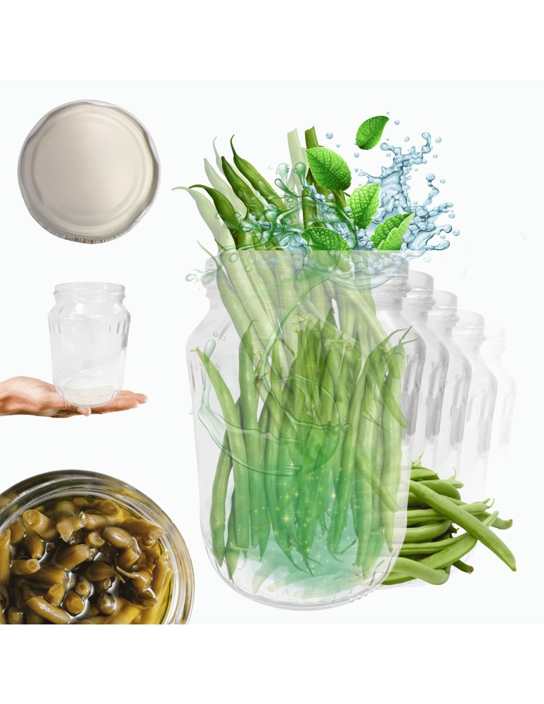 Słoiki - Słoiki 720ml 0,7l soki ogórki papryka fasolka szparagi 10sztuk 82mm PZH - produkt MODO24.PL 1