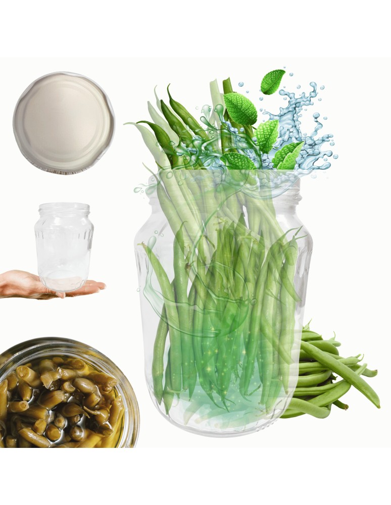 Słoiki - Słoik 720ml 0,7l soki ogórki papryka kompot fasolka szparagi 1sztuka 82mm - produkt MODO24.PL 1