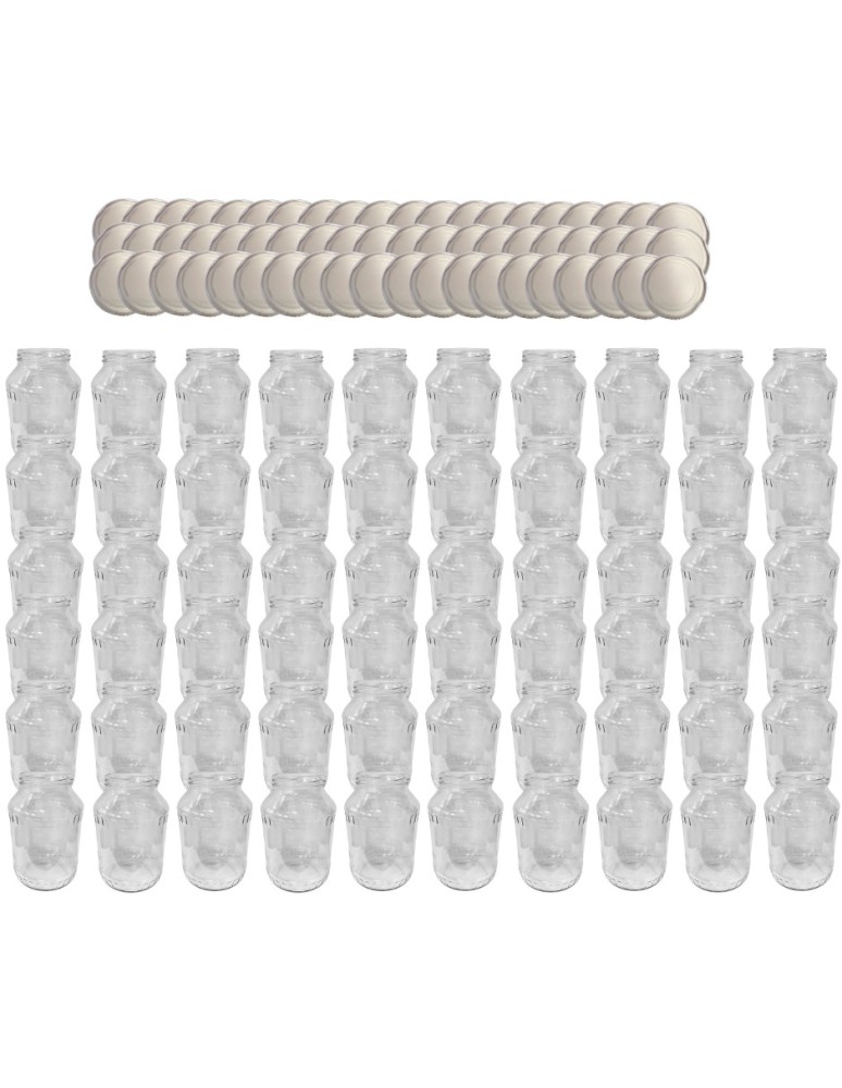 Słoiki - Słoiki 1500ml 1,5l ogórki małosolne soki grzyby nalewki 60kpl zakrętki 82mm - product MODO24.PL 2