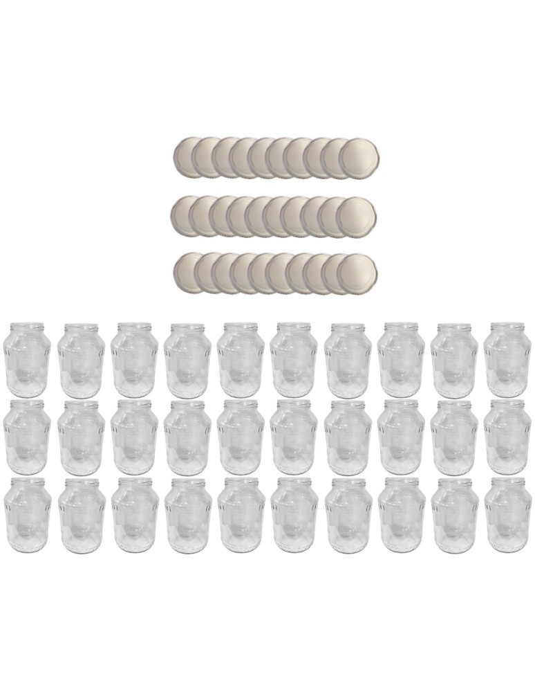 Słoiki - Słoiki 1500ml 1,5l ogórki małosolne soki grzyby nalewki 30kpl zakrętki 82mm - product MODO24.PL 2