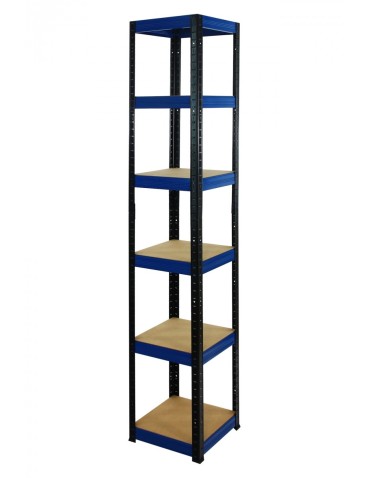 Regał metalowy Helios Color 213x35x35_6 - 175kg / na półkę, kolor: niebiesko-biały - product 2