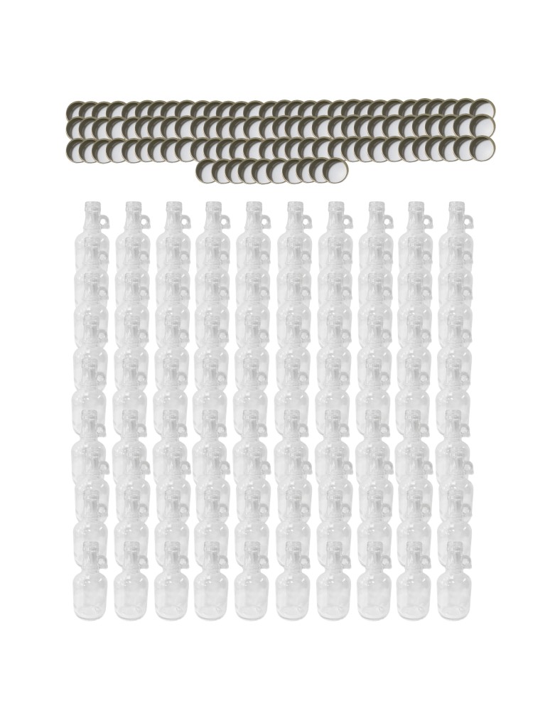 Szklane butelki na alkohol - galoniki - Butelki 250 ml galon z uchwytem soki na olej oliwę fi31 100szt NAKRĘTKI - product MODO24.PL 2