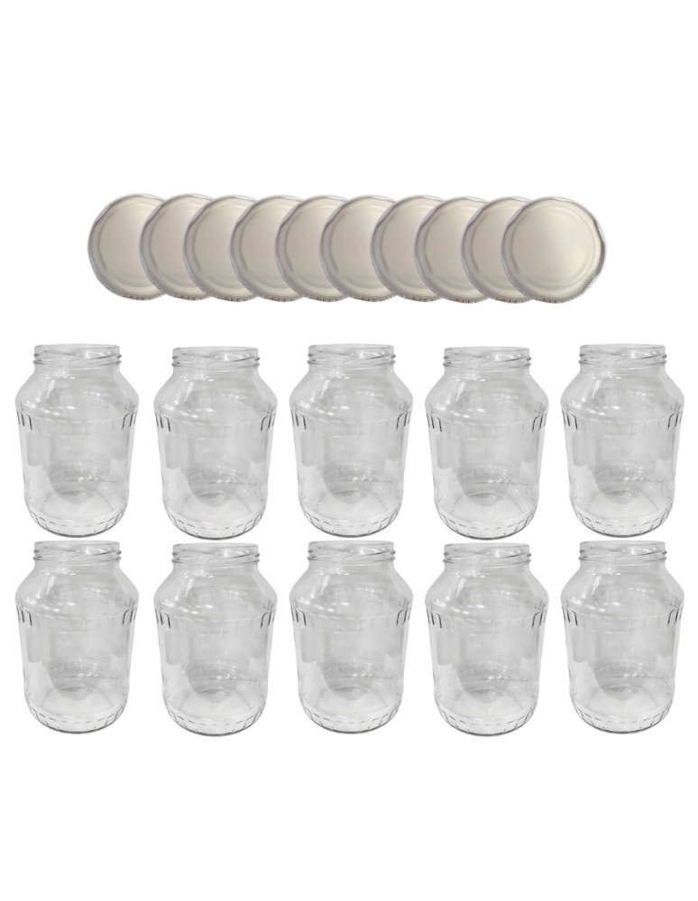 Słoiki - Słoiki 1500ml 1,5l ogórki małosolne soki grzyby nalewki 10kpl zakrętki 82mm - product MODO24.PL 2