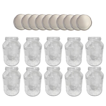 Słoiki 1500ml 1,5l ogórki małosolne soki grzyby nalewki 10kpl zakrętki 82mm