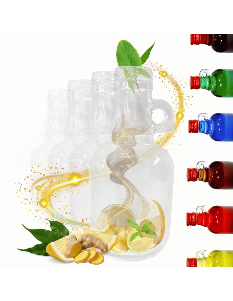 Szklane butelki na alkohol - galoniki - Butelki 250 ml galon z uchwytem soki na olej oliwę fi31 60szt BEZ NAKRETEK - produkt MODO24.PL 1