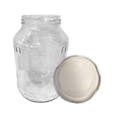 Słoik 1500ml 1,5l na ogórki małosolne soki nalewki KOMPLET z POKRYWKĄ 82mm
