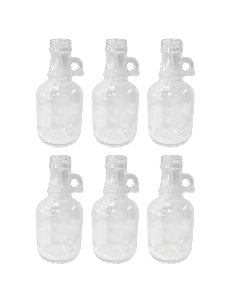 Szklane butelki na alkohol - galoniki - Butelki 250 ml galon z uchwytem soki na olej oliwę fi31 6szt BEZ NAKRETEK - product MODO24.PL 2