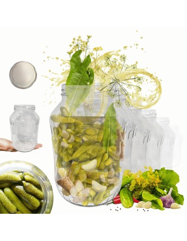 Słoiki 1500ml 1,5l na ogórki małosolne soki grzyby nalewki 30szt. 82mm PZH