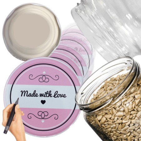 Zakrętki do słoików dekielki pokrywki nakrętki wieczka 82mm 10 szt WZÓR I