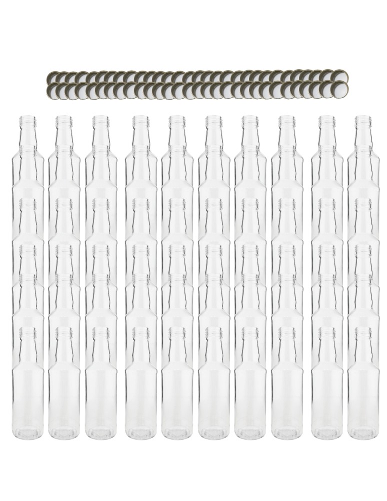 Szklane butelki na alkohol - galoniki - Butelki 200 ml na sok nalewkę syrop tradycyjne fi28 60szt NAKRĘTKI - product MODO24.PL 2