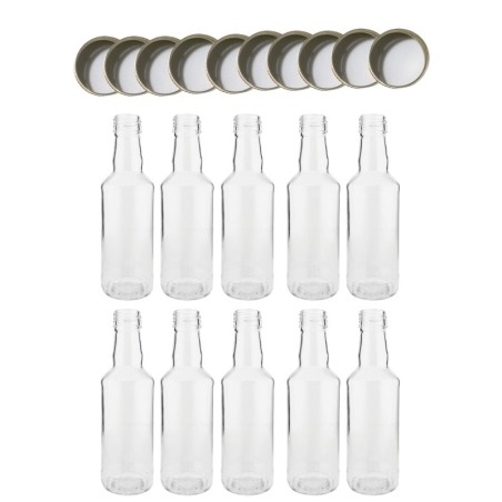 Butelki 200 ml na sok nalewkę syrop tradycyjne fi28 10szt NAKRĘTKI