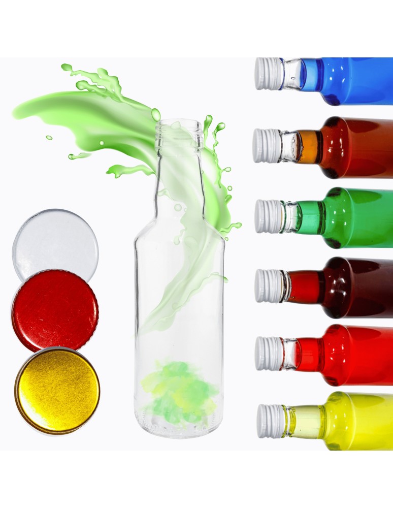 Szklane butelki na alkohol - galoniki - Butelka 200 ml na sok nalewkę nalewki syrop syropy fi28 1szt NAKRĘTKA - produkt MODO24.PL 1