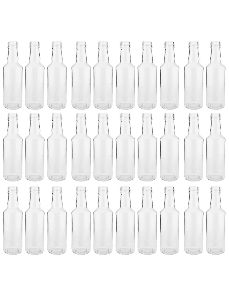 Szklane butelki na alkohol - galoniki - Butelki 200 ml na sok nalewkę syrop tradycyjne fi28 30szt BEZ NAKRETEK - product MODO24.PL 2