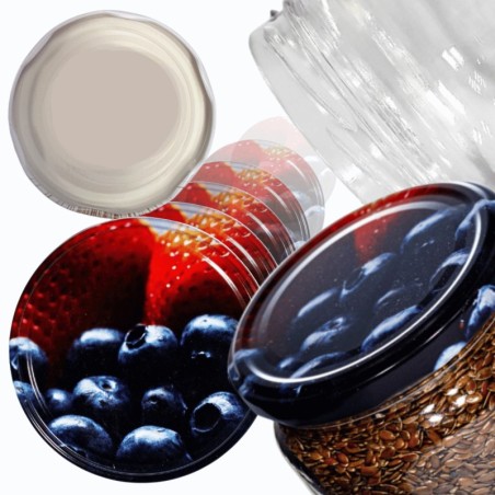 Zakrętki do słoików dekielki pokrywki nakrętki wieczka 82mm 30 szt WZÓR E