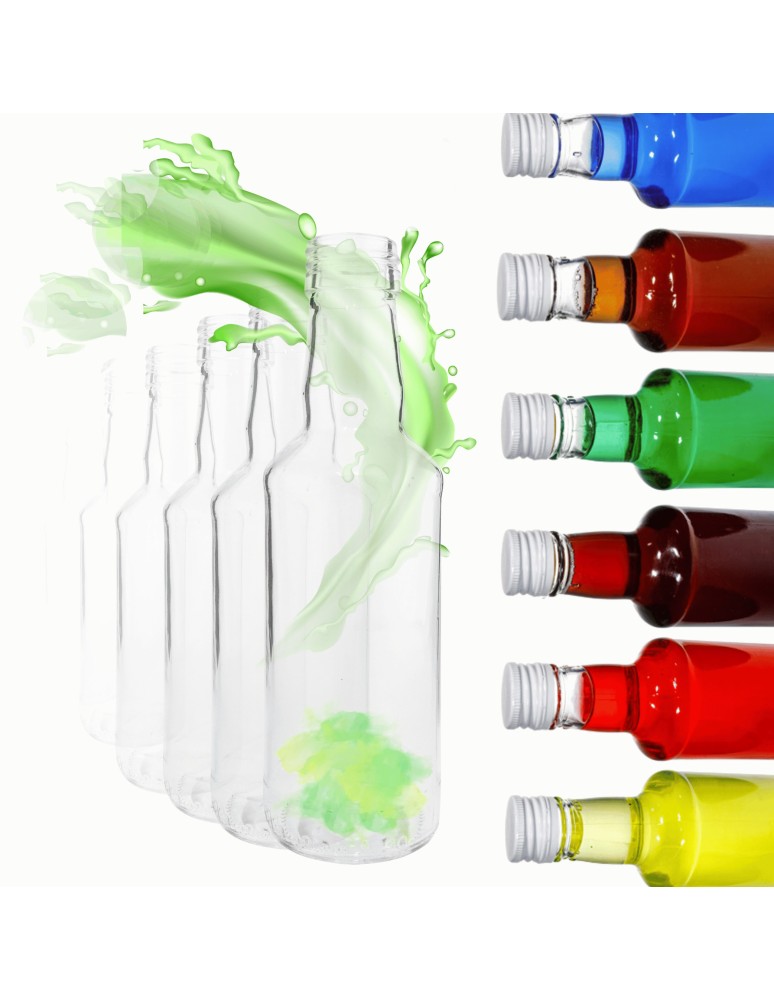 Szklane butelki na alkohol - galoniki - Butelki 200 ml na sok nalewkę syrop tradycyjne fi28 6szt BEZ NAKRETEK - produkt MODO24.PL 1