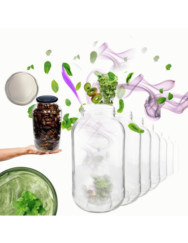 Słoiki 2000ml 2l na ogórki soki suszone grzyby nalewki 6sztuk 82mm PZH