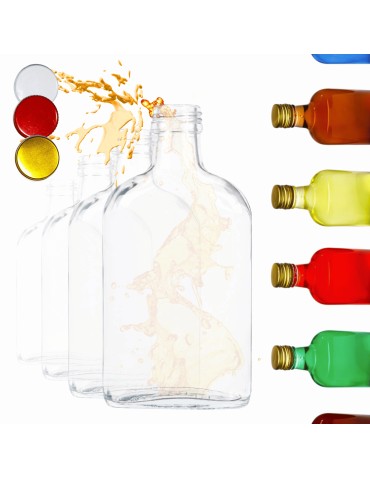 Butelki 200 ml piersiówki kieszonkowe na sok nalewki fi28 30szt NAKRĘTKI