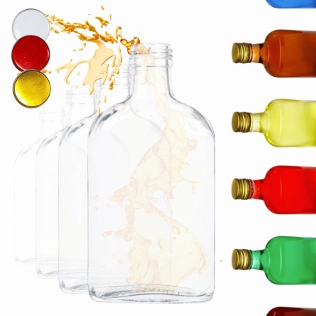 Butelki 200 ml piersiówki kieszonkowe na sok nalewki fi28 10szt NAKRĘTKI