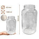 Słoiki 1500ml 1,5l na ogórki małosolne soki grzyby nalewki 60szt. 82mm PZH