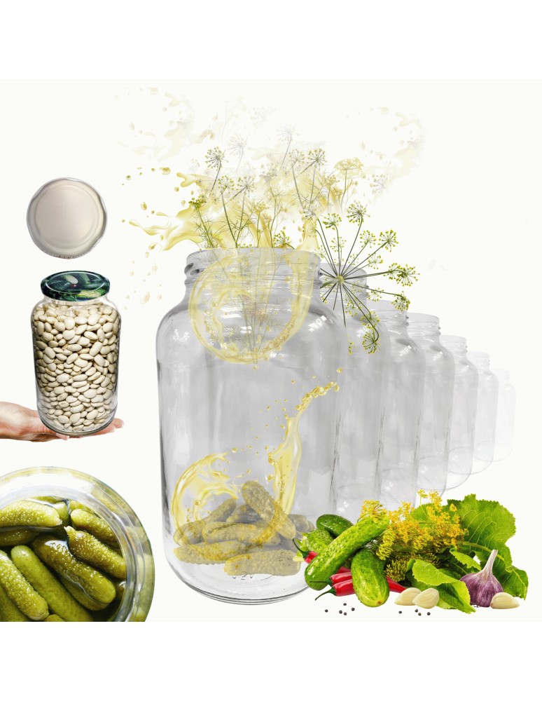 Słoiki - Słoiki 1500ml 1,5l na ogórki małosolne soki grzyby nalewki 30szt. 82mm PZH - produkt MODO24.PL 1
