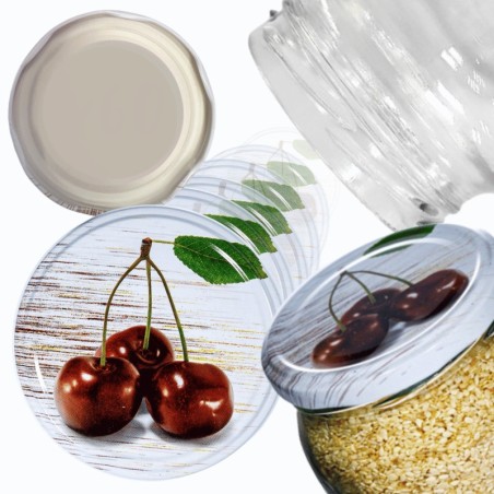 Zakrętki do słoików dekielki pokrywki nakrętki wieczka 82mm 60 szt WZÓR C