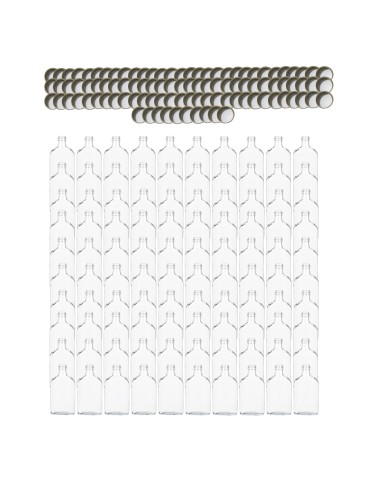 Butelki 200 ml piersiówki kieszonkowe na sok nalewki fi28 100szt NAKRĘTKI - produkt 2