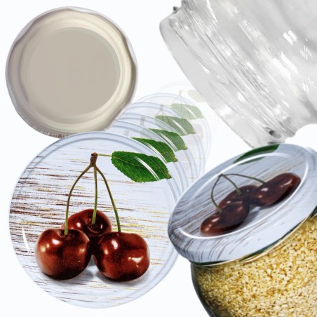 Zakrętki do słoików dekielki pokrywki nakrętki wieczka 82mm 10 szt WZÓR C