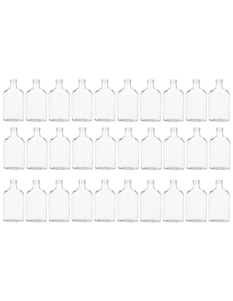 Szklane butelki na alkohol - galoniki - Butelki 200ml piersiówki do kieszeni na sok nalewki fi28 30szt BEZ NAKRETEK - product MODO24.PL 2