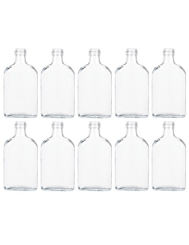 Butelki 200ml piersiówki do kieszeni na sok nalewki fi28 10szt BEZ NAKRETEK - produkt 2