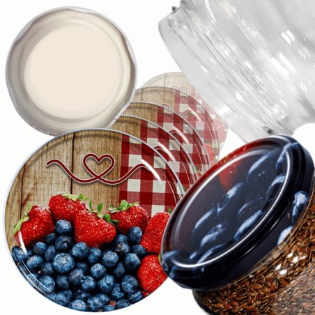 Zakrętki do słoików dekielki pokrywki nakrętki wieczka 82mm 60 szt WZÓR A