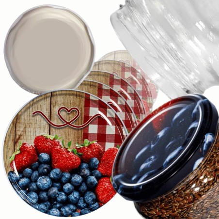 Zakrętki do słoików dekielki pokrywki nakrętki wieczka 82mm 10 szt WZÓR A